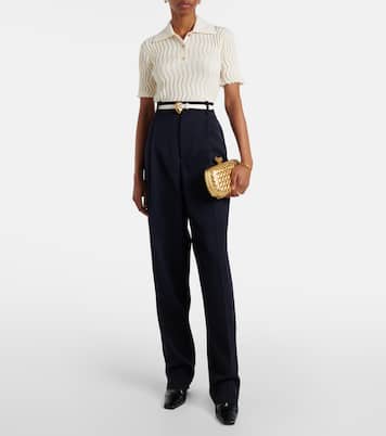 Clutch Knot de piel Intreccio metalizada | Bottega Veneta