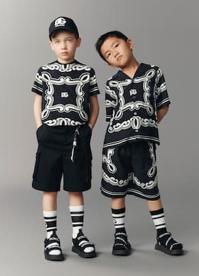 Shorts aus Baumwoll-Gabardine | Dolce&Gabbana Kids