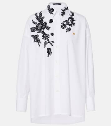 Hemd aus Baumwolle mit Spitze | Dolce&Gabbana