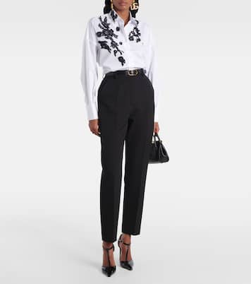Hemd aus Baumwolle mit Spitze | Dolce&Gabbana