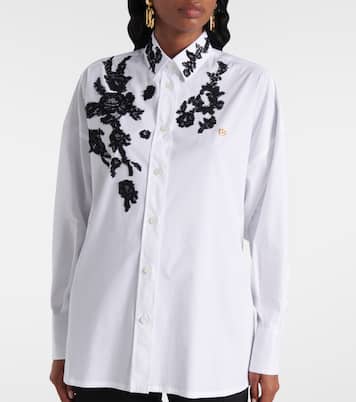 Hemd aus Baumwolle mit Spitze | Dolce&Gabbana