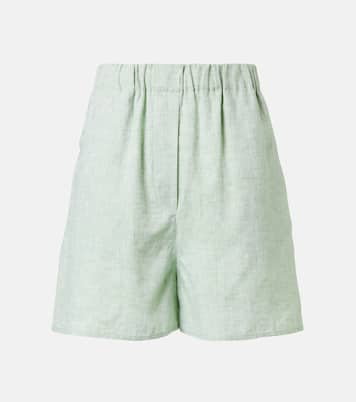 Bermudas Angelo en lino de tiro alto | Loro Piana