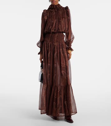 Abito lungo in seta | Saint Laurent