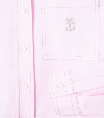 Camisa de algodón con logo | Brunello Cucinelli Kids