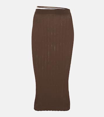 Gonna midi Pralu in maglia a coste | Jacquemus