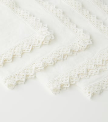 Set of 4 macramé linen napkins | Once Milano