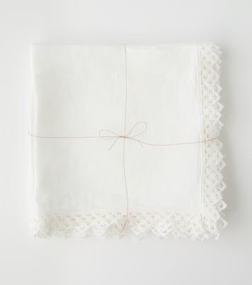 Set of 4 macramé linen napkins | Once Milano