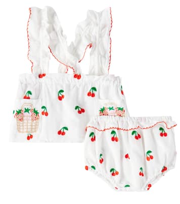 Baby - Top e culottes in cotone e lino | Stella McCartney Kids