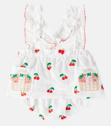 Baby - Top e culottes in cotone e lino | Stella McCartney Kids