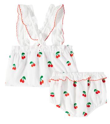 Baby - Top e culottes in cotone e lino | Stella McCartney Kids