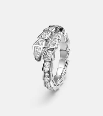 Anello Serpenti Viper in oro bianco 18kt con diamanti | Bvlgari
