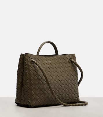 Andiamo Intrecciato Medium leather tote bag | Bottega Veneta
