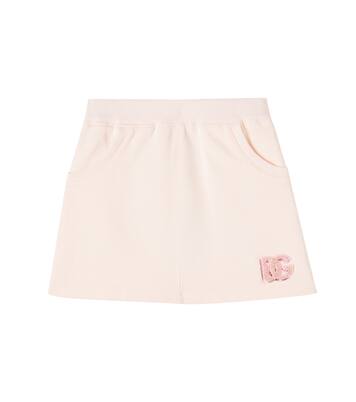 Jupe DG en coton à sequins | Dolce&Gabbana Kids