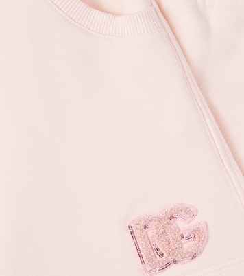 Jupe DG en coton à sequins | Dolce&Gabbana Kids