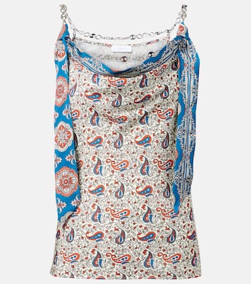 Camisole in raso con stampa paisley | Rabanne