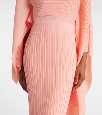 Vestido largo Adami plisado con capa | Solace London
