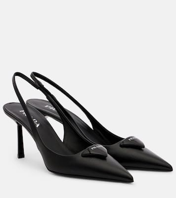 Slingback-Pumps aus Leder | Prada