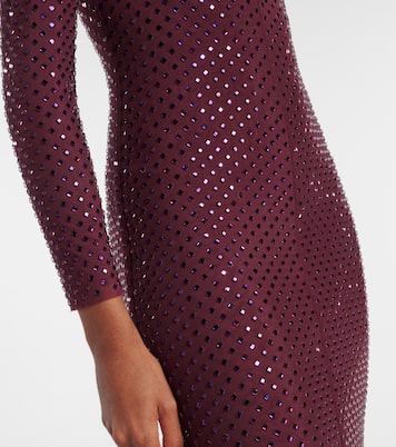 Robe aus Mesh mit Kristallen | Self-Portrait