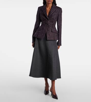 Pinstripe wool and mohair blazer | Erdem