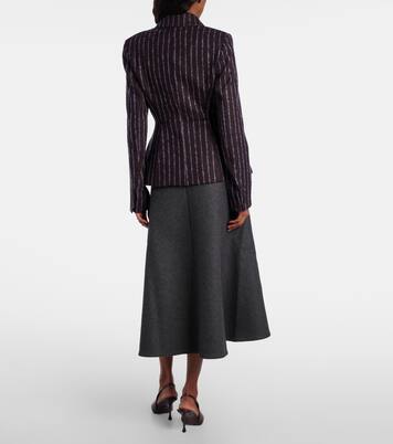 Pinstripe wool and mohair blazer | Erdem