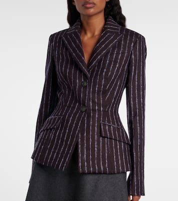 Pinstripe wool and mohair blazer | Erdem