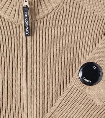 Ribbed-knit cotton-blend jacket | C.P. Company Kids