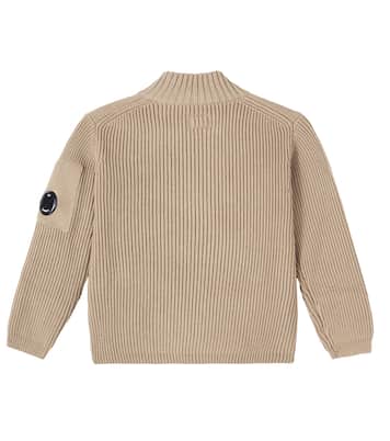 Ribbed-knit cotton-blend jacket | C.P. Company Kids