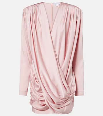 Draped crêpe satin minidress | Stella McCartney