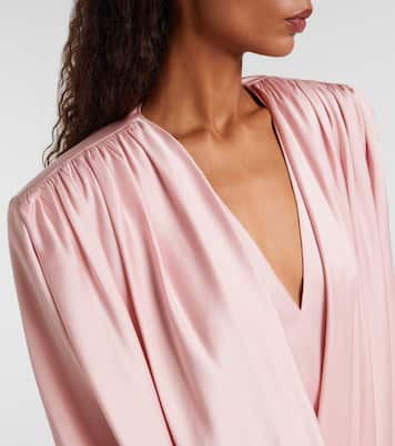 Draped crêpe satin minidress | Stella McCartney