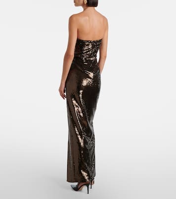 Vestido de fiesta fruncido con lentejuelas | Roland Mouret