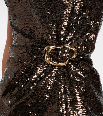 Vestido de fiesta fruncido con lentejuelas | Roland Mouret