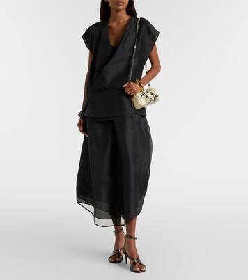 فستان ميدي من الحرير التول Colette | Khaite