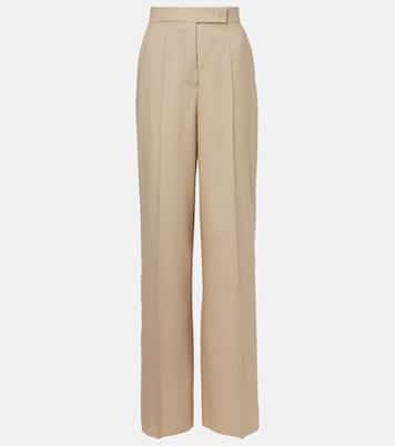 Wool, mohair, and silk wide-leg pants | Max Mara