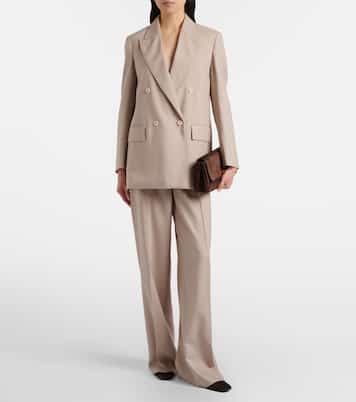 Wool, mohair, and silk wide-leg pants | Max Mara