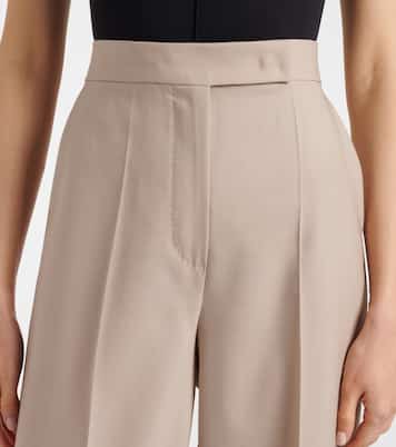 Wool, mohair, and silk wide-leg pants | Max Mara