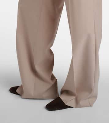 Wool, mohair, and silk wide-leg pants | Max Mara