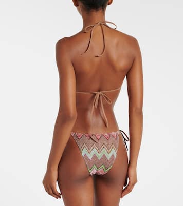 Zigzag lamé bikini top | Missoni