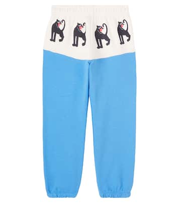 Pantalon de survêtement Panther imprimé en coton  | Mini Rodini