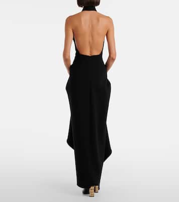 Draped wool-blend crêpe gown | Givenchy