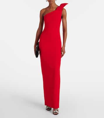 One-shoulder crêpe gown | Roland Mouret