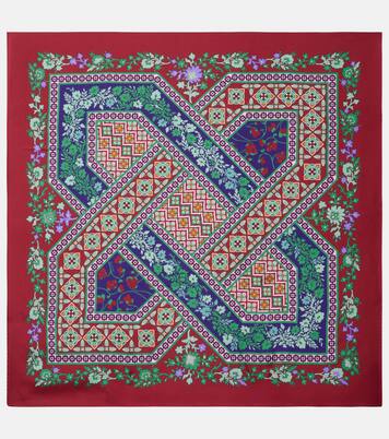 Printed silk twill scarf | La DoubleJ