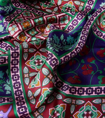 Printed silk twill scarf | La DoubleJ