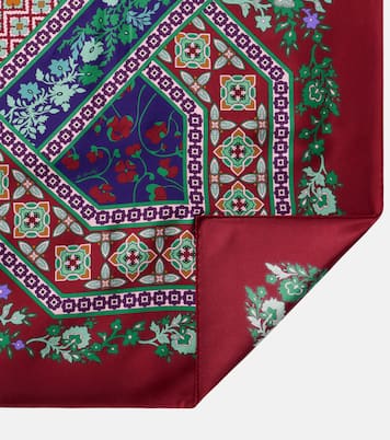 Printed silk twill scarf | La DoubleJ