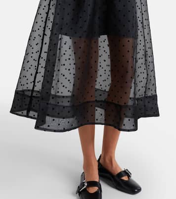 Polka-dot organza midi dress | Ganni