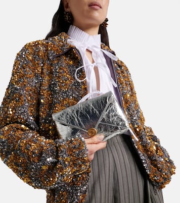 Envelope 스몰 메탈릭 레더 클러치 | Dries Van Noten