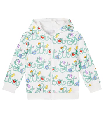 Printed cotton jersey zip-up hoodie | Stella McCartney Kids