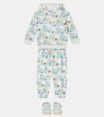 Printed cotton jersey zip-up hoodie | Stella McCartney Kids