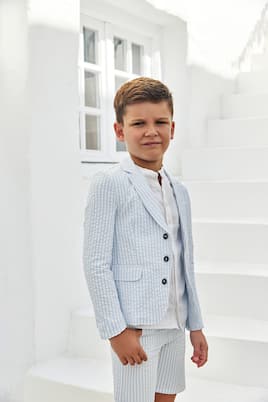 Blazer aus Baumwoll-Seersucker | Tartine et Chocolat