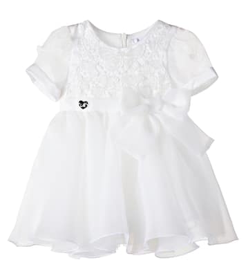 Baby lace-trimmed dress | Monnalisa