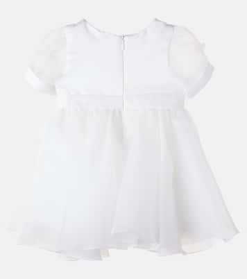 Baby lace-trimmed dress | Monnalisa